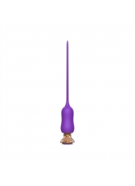 Фиолетовый тонкий стимулятор Nipple Vibrator - 23 см. - I-MOON - купить с доставкой в Златоусте