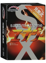 Презервативы Sagami Xtreme ENERGY с ароматом энергетика - 3 шт. - Sagami - купить с доставкой в Златоусте