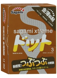 Презервативы Sagami Xtreme FEEL UP с точечной текстурой и линиями прилегания - 3 шт. - Sagami - купить с доставкой в Златоусте