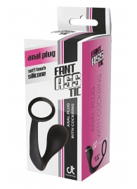 Черное эрекционное кольцо с анальной пробкой Anal Plug With Cockring - Dream Toys - в Златоусте купить с доставкой