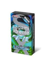 Презервативы Sagami Xtreme Mint с ароматом мяты - 10 шт. - Sagami - купить с доставкой в Златоусте