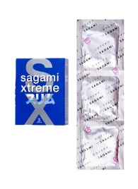 Розовые презервативы Sagami Xtreme FEEL FIT 3D - 3 шт. - Sagami - купить с доставкой в Златоусте