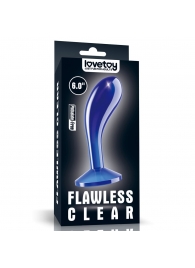 Синяя анальная втулка Flawless Clear Prostate Plug 6.0 - 15 см. - Lovetoy - в Златоусте купить с доставкой