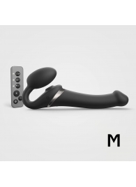 Черный безремневой страпон Multi Orgasm Size M с клиторальной стимуляцией - Strap-on-me - купить с доставкой в Златоусте