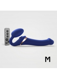 Синий безремневой страпон Multi Orgasm Size M с клиторальной стимуляцией - Strap-on-me - купить с доставкой в Златоусте