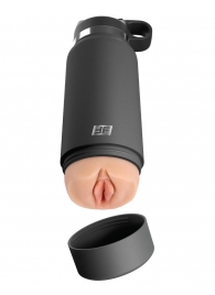 Серый мастурбатор в виде бутылки F*ck Flask - Pipedream - в Златоусте купить с доставкой