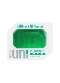 Зеленый мастурбатор-стимулятор Tenga Uni Emerald - Tenga - в Златоусте купить с доставкой
