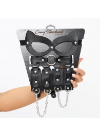 Соблазнительный кожаный набор БДСМ - Crazy Handmade - купить с доставкой в Златоусте