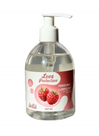 Лубрикант на водной основе Love Protection Raspberry с ароматом малины - 300 мл. - Lola Games - купить с доставкой в Златоусте