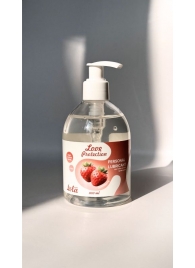 Лубрикант на водной снове Love Protection Strawberry с ароматом клубники - 300 мл. - Lola Games - купить с доставкой в Златоусте
