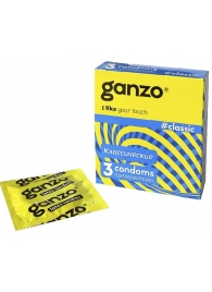 Классические презервативы с обильной смазкой Ganzo Classic - 3 шт. - Ganzo - купить с доставкой в Златоусте