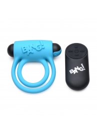 Голубое эрекционное виброкольцо 28X Remote Control Vibrating Cock Ring   Bullet - XR Brands - в Златоусте купить с доставкой