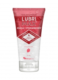 Интимный гель-смазка на водной основе Lubrimax Magic Strawberry - 75 мл. - ИнтелБИО - купить с доставкой в Златоусте