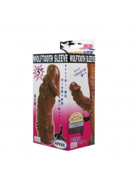 Коричневая насадка на пенис Wolftooth Sleeve - 13 см. - Baile - в Златоусте купить с доставкой