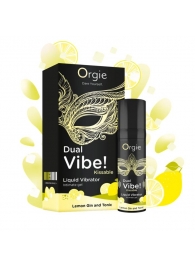 Съедобный жидкий вибратор Dual Vibe! со вкусом лимонного джина с тоником - 15 мл. - ORGIE - купить с доставкой в Златоусте