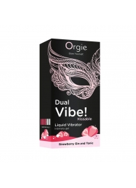 Съедобный жидкий вибратор Dual Vibe! со вкусом клубничного джина с тоником - 15 мл. - ORGIE - купить с доставкой в Златоусте