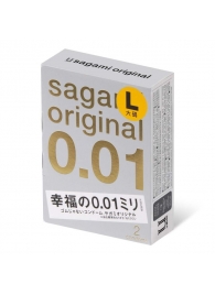 Презервативы Sagami Original 0.01 L-size увеличенного размера - 2 шт. - Sagami - купить с доставкой в Златоусте
