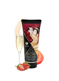 Массажный крем для тела с ароматом клубники и шампанского Sparkling Strawberry Wine - 200 мл. - Shunga - купить с доставкой в Златоусте