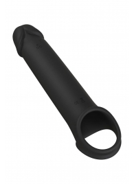 Черная насадка-удлинитель с вибрацией Vibrating Extender With Remote - Dream Toys - в Златоусте купить с доставкой