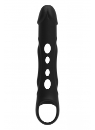 Черная насадка-удлинитель Vibrating Extender With Remote с вибрацией - Dream Toys - в Златоусте купить с доставкой