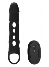 Черная насадка-удлинитель Vibrating Extender With Remote с вибрацией - Dream Toys - в Златоусте купить с доставкой