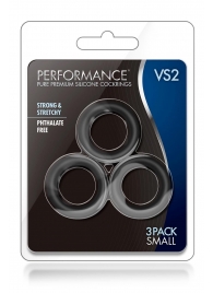 Набор из 3 черных эрекционных колец Black Small Penis Rings - Blush Novelties - в Златоусте купить с доставкой