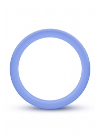 Голубое люминесцентное кольцо Silicone Glo Cock Ring - Blush Novelties - в Златоусте купить с доставкой