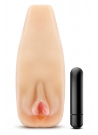 Мастурбатор-вагина с вибрацией Soft   Wet Natasha Realistic Beige Masturbator - Blush Novelties - в Златоусте купить с доставкой