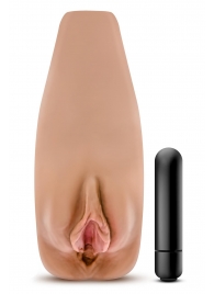 Маструбатор-вагина с вибрацией Soft   Wet Renata Realistic Tan Masturbator - Blush Novelties - в Златоусте купить с доставкой