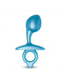 Голубая анальная пробка для массажа простаты Bulb Silicone Prostate Plug - 10,7 см. - b-Vibe - в Златоусте купить с доставкой