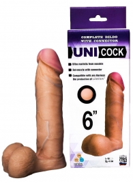Насадка для страпона фаллической формы UNICOCK 6  - 18 см. - LOVETOY (А-Полимер) - купить с доставкой в Златоусте