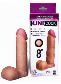 Фаллическая насадка для страпона UNICOCK 8  - 20 см. - LOVETOY (А-Полимер) - купить с доставкой в Златоусте