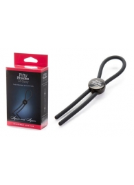 Тёмно-серое эрекционное кольцо с зажимом Again and Again Adjustable Cock Ring - Fifty Shades of Grey - в Златоусте купить с доставкой