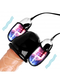 Черная стимулирующая насадка для головки полового члена Multi Speed Vibrating Penis Head Teaser - XR Brands - в Златоусте купить с доставкой