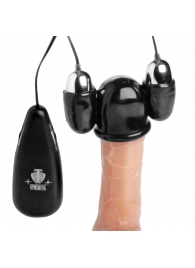 Черная стимулирующая насадка для головки полового члена Multi Speed Vibrating Penis Head Teaser - XR Brands - в Златоусте купить с доставкой