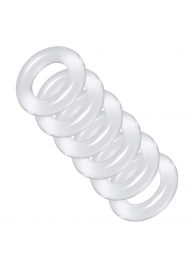 Комплект из 6 прозрачных эрекционных колец Ring Master Custom Ball Stretcher Kit - XR Brands - в Златоусте купить с доставкой