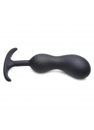 Черный массажер простаты с утяжелителями Premium Silicone Weighted Prostate Plug Large - 18,8 см. - XR Brands - в Златоусте купить с доставкой