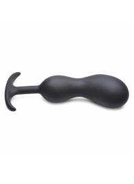 Черный массажер простаты с утяжелителями Premium Silicone Weighted Prostate Plug XL - 20,8 см. - XR Brands - в Златоусте купить с доставкой