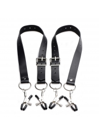 Ремни с зажимами для половых губ Spread Labia Spreader Straps with Clamps - XR Brands - купить с доставкой в Златоусте