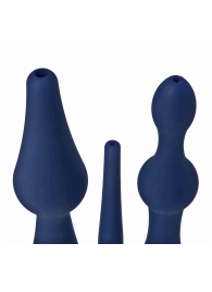 Набор из 3 универсальных насадок для анального душа Universal 3 Piece Silicone Enema Attachment Set - XR Brands - купить с доставкой в Златоусте