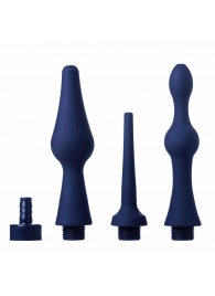 Набор из 3 универсальных насадок для анального душа Universal 3 Piece Silicone Enema Attachment Set - XR Brands - купить с доставкой в Златоусте