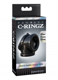 Черное эрекционное кольцо Rock Hard Cock Pipe - Pipedream - в Златоусте купить с доставкой