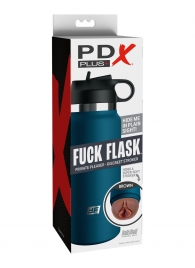 Смуглый мастурбатор-вагина в синей колбе F*ck Flask - Pipedream - в Златоусте купить с доставкой