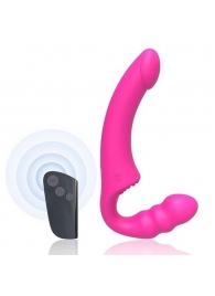 Розовый безремневой страпон Straples Strap-On Dildo - Erokay - купить с доставкой в Златоусте