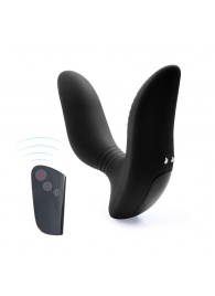 Черный вибромассажер простаты 3,5’’ Remote Control Curve P-spot Massager - 12 см. - Erokay - в Златоусте купить с доставкой