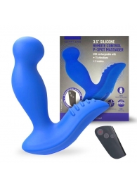 Синий вибромассажер простаты 3,5’’ Remote Control P-spot Massager - 12,5 см. - Erokay - в Златоусте купить с доставкой