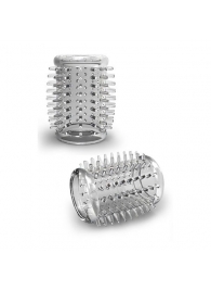 Прозрачная насадка с шипами STAY HARD COCK SLEEVE 01 CLEAR - Blush Novelties - в Златоусте купить с доставкой
