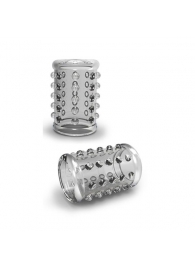 Прозрачная насадка на пенис с шишечками STAY HARD COCK SLEEVE 02 CLEAR - Blush Novelties - в Златоусте купить с доставкой