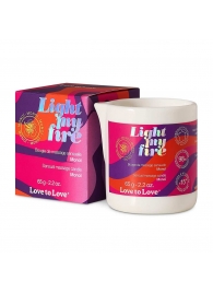 Массажная свеча Light My Fire с ароматом моной - 80 мл. - Love to Love - купить с доставкой в Златоусте