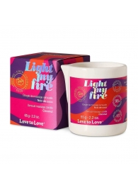 Массажная свеча Light My Fire Coconut с ароматом кокоса - 65 гр. - Love to Love - купить с доставкой в Златоусте